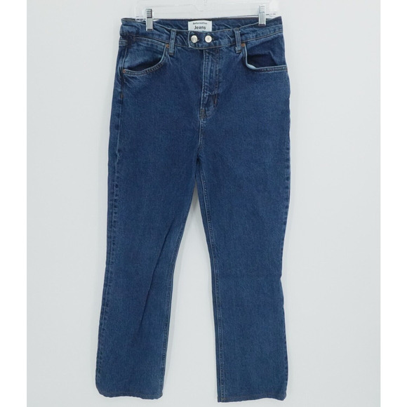 Reformation Jeans 31x29 Blue Donna High Rise Bootcut Dark Wash Casual Stretch - Picture 1 of 13